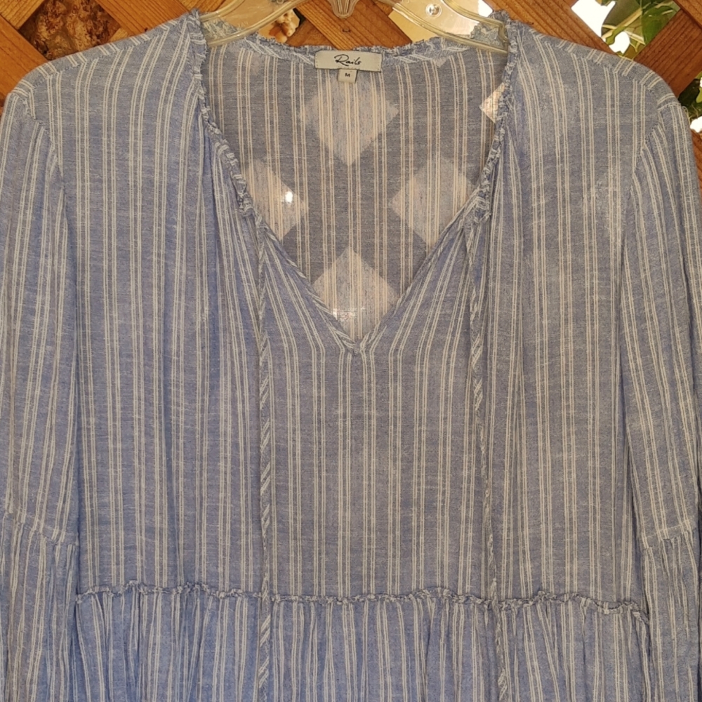 Rails Every Ludlow Stripe Pull Over Linen Rayon B… - image 3